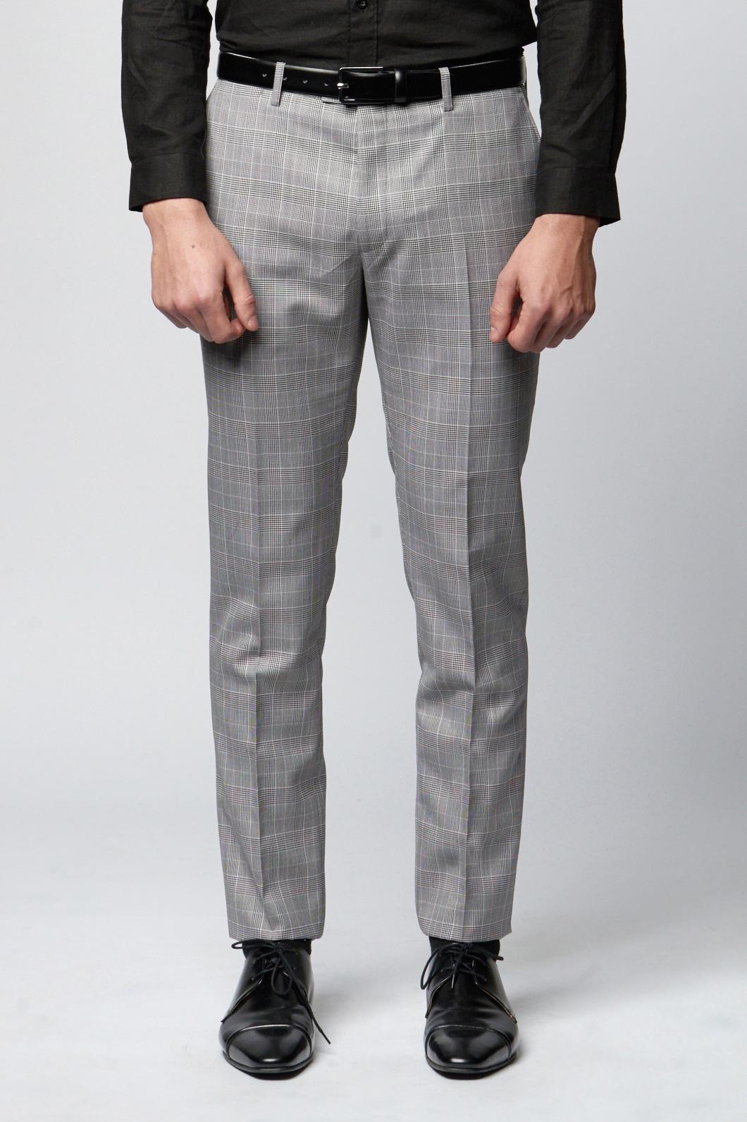 Grey on sale check pants